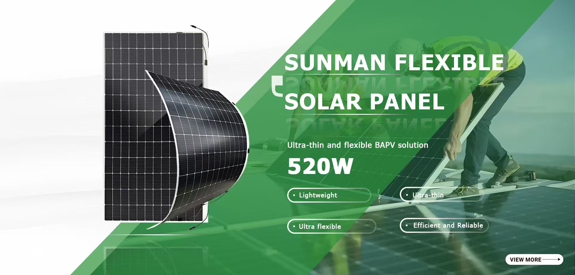 pancarta de paneles solares flexibles